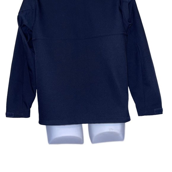 Columbia Navy Blue Full Zip Jacket Mens S Fleece Lined Zipper Pockets Logo - Picture 8 of 10